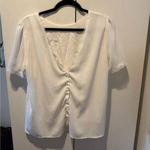 Berthie Elegant White Button-Down Women's Top